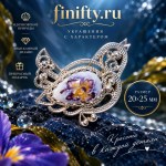Финифть. Брошь. Птицы