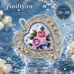 Финифть. Брошь Сердце