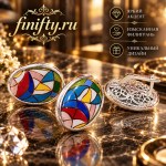 Серьги. Финифть.