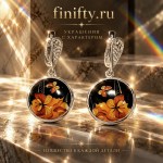 Серьги. Интернет-магазин.Финифть