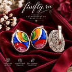 Серьги Мечта. Финифть.