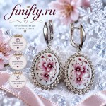 Серьги. Финифть