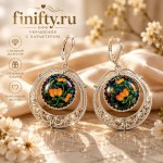 Серьги финифть. Мелодия